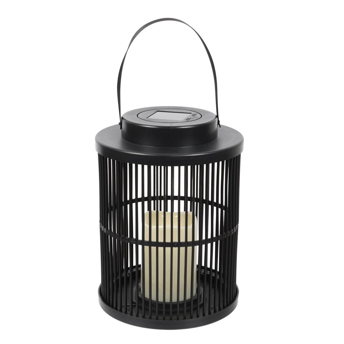The Home Deco Factory - Lanterne Solaire "Bougie LED" 25cm Noir - Image 1