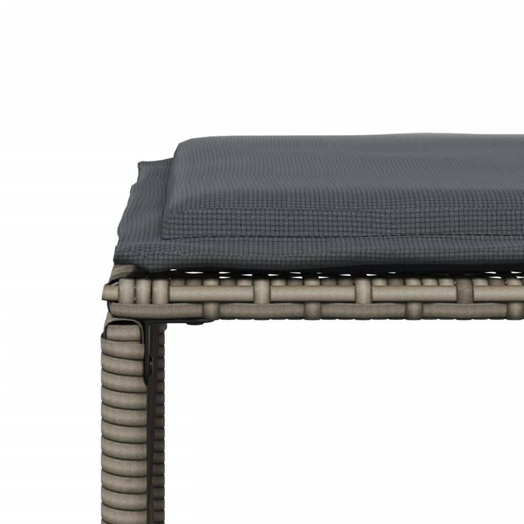 Vidaxl - Ensemble à manger de jardin et coussins 7 pcs-Salons de jardin gris rotin - Image 10