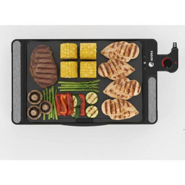 Plancha Electrique - Planche   XXL - FAGOR - FG0725 - 2000 W -  anti-adhésive - Thermostat réglable - Noir - Image 5
