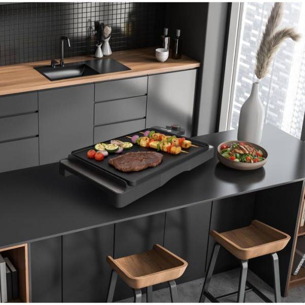 Plancha Electrique - Planche   XXL - FAGOR - FG0725 - 2000 W -  anti-adhésive - Thermostat réglable - Noir - Image 6