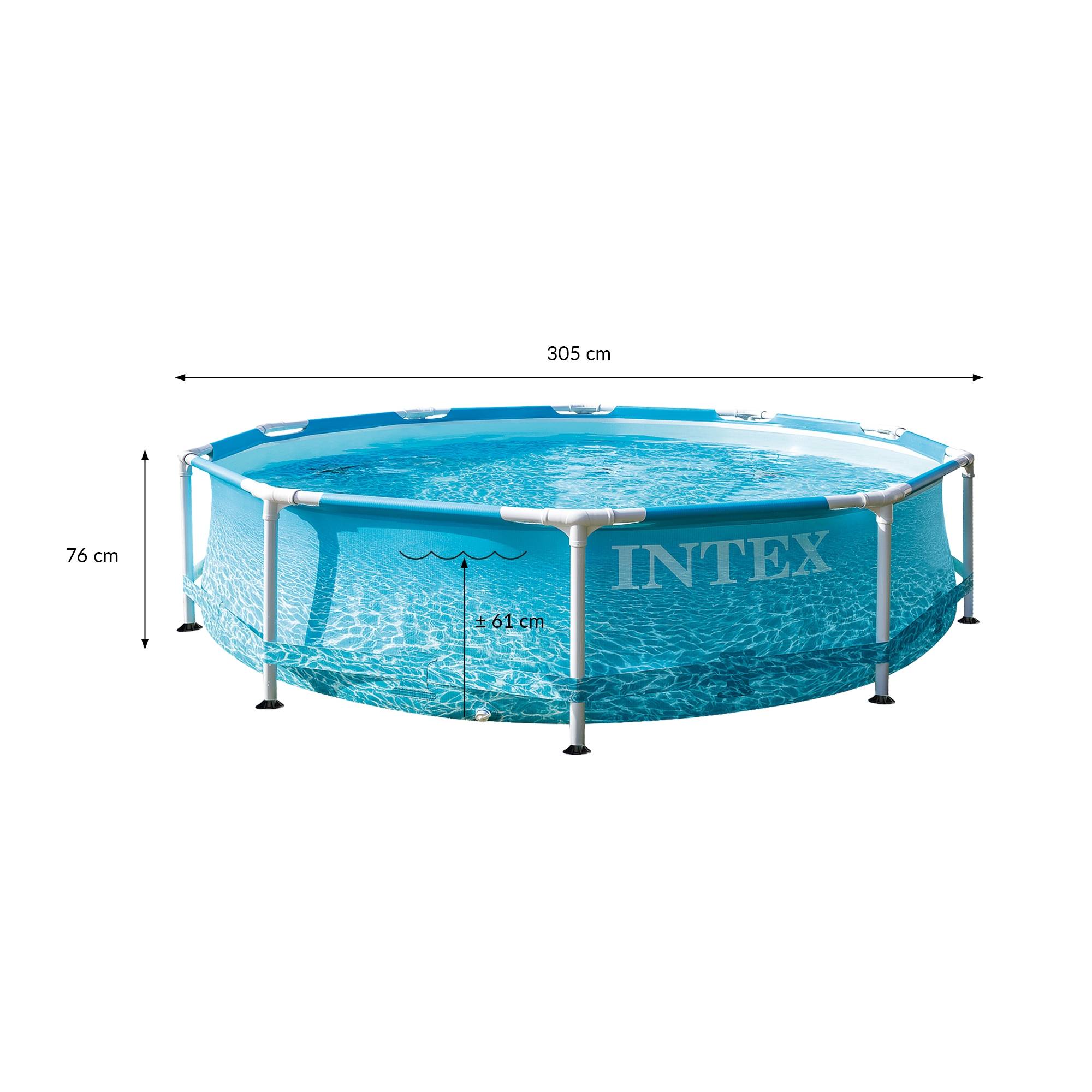Intex - Intex Piscine avec cadre métallique familiale pour enfants 305 x 76cm ronde bleu - Image 3