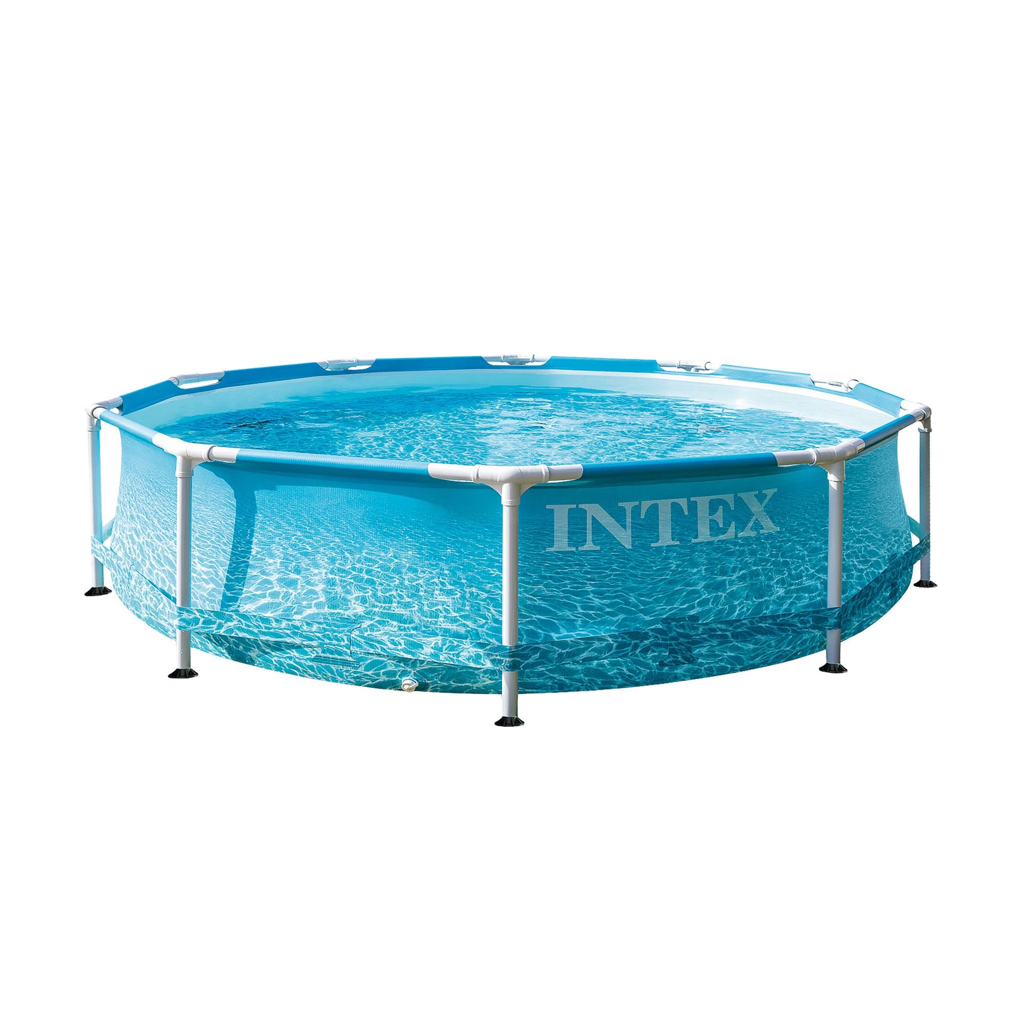 Intex - Intex Piscine avec cadre métallique familiale pour enfants 305 x 76cm ronde bleu - Image 1