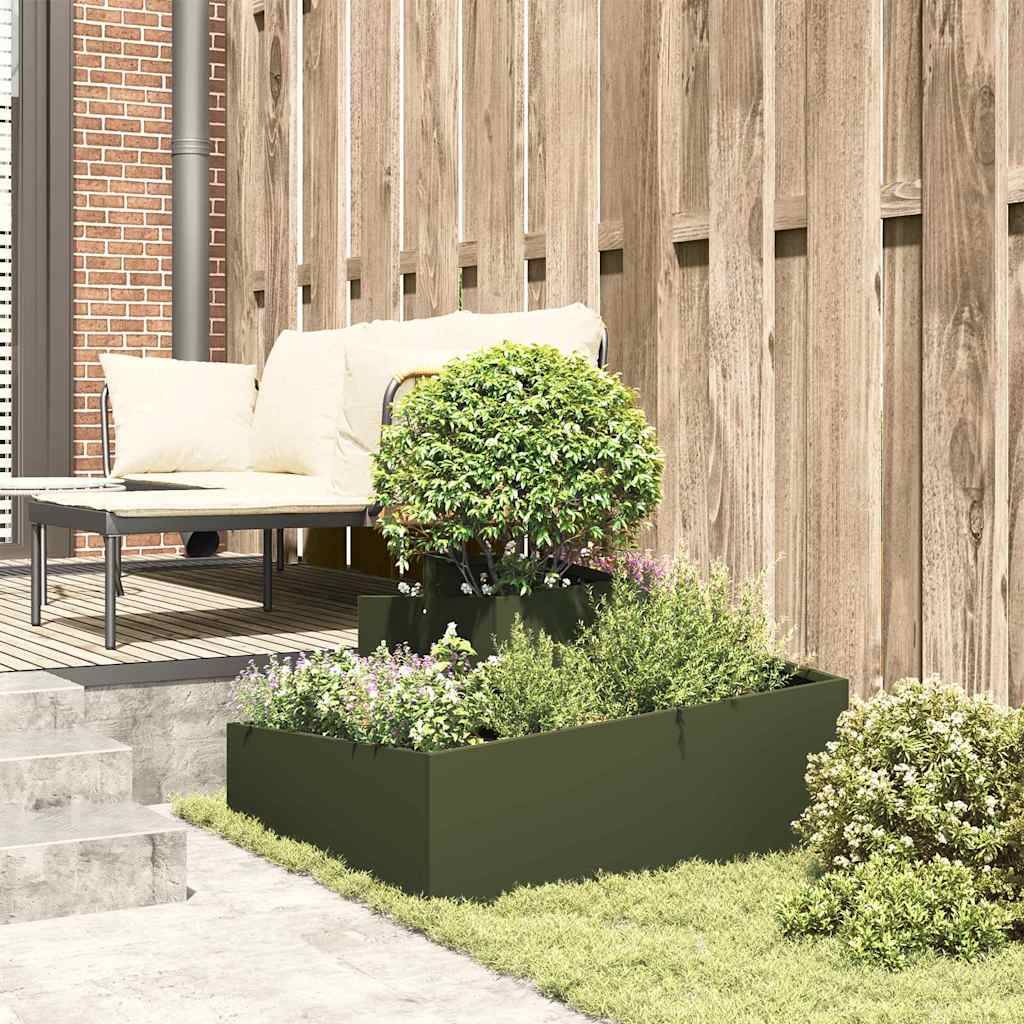 Maison Chic - Cache-pot, Pot De Fleurs Vert olive 80 x 80 x 50 cm g435 - Image 2