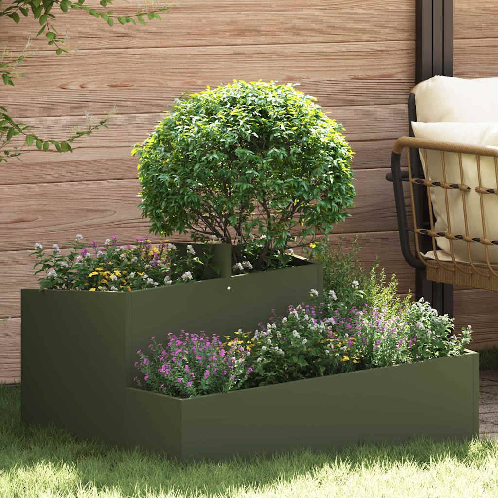 Maison Chic - Cache-pot, Pot De Fleurs Vert olive 80 x 80 x 50 cm g435 - Image 1