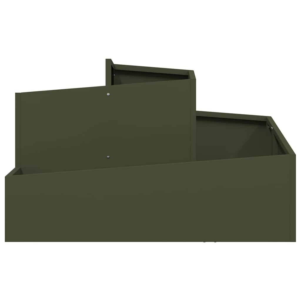 Maison Chic - Cache-pot, Pot De Fleurs Vert olive 80 x 80 x 50 cm g435 - Image 3