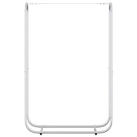 Range-bûches extérieur acier galvanisé stockage bois de chauffage jardin 100x25x150 cm Argenté - ComfortXL Outdoor Living - Image 4