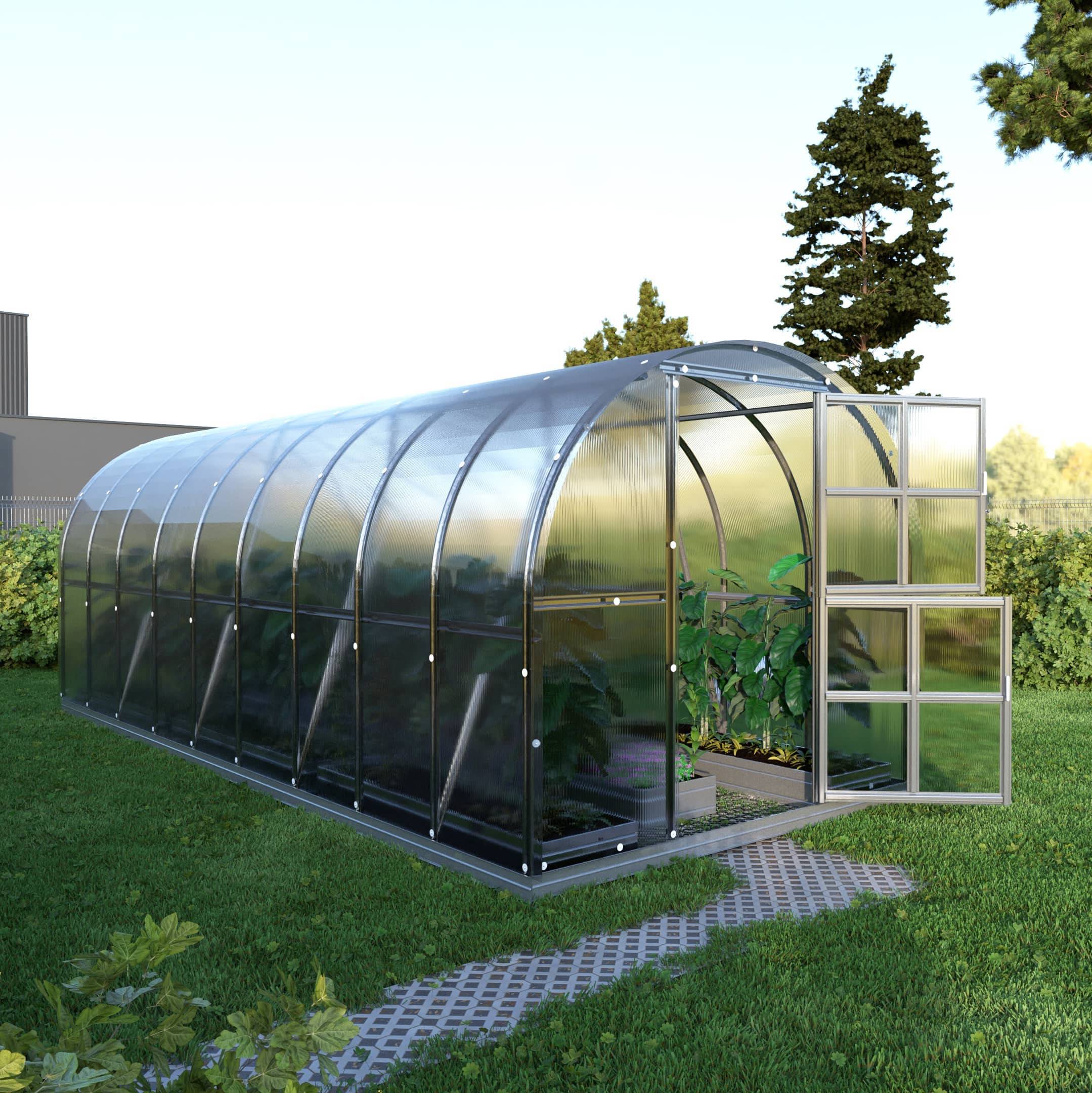 KLASIKA GREENHOUSES - Serre de jardin polycarbonate 3 x 6 m (18 m²) 6 mm - Klasika Greenhouses - Image 1