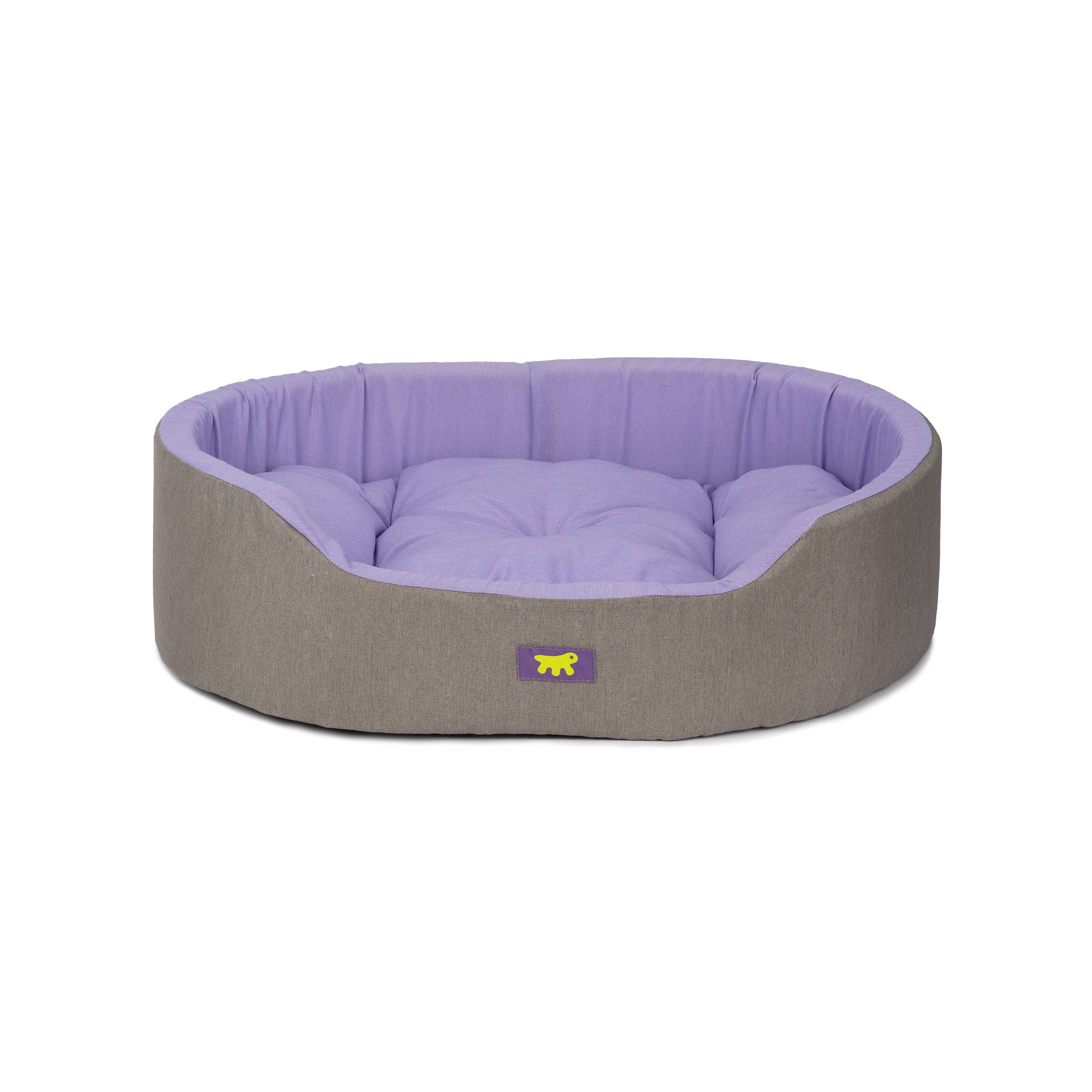 Ferplast - Ferplast Panier Chien Dandy, Coussin Amovible et Lavable, Housse en Coton avec Rembourrage Doux, Lit Chiens Moyen, 80 x 55 x H 18 cm, Lilas - Image 1