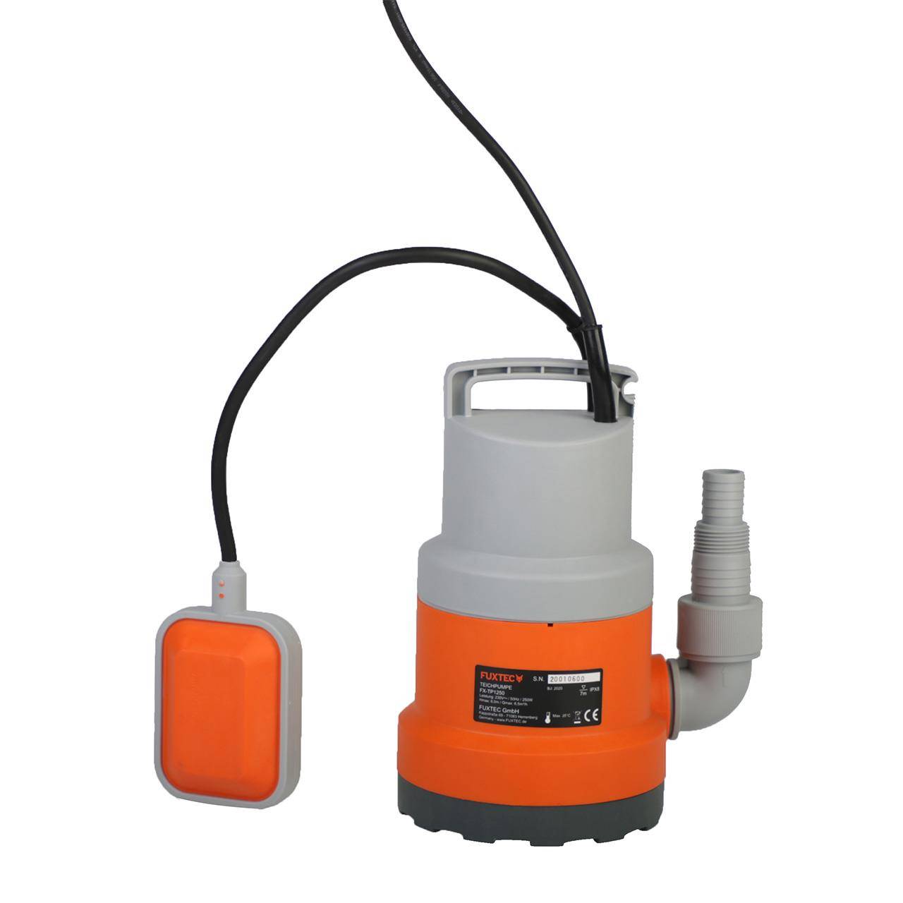 Pompe de relevage eaux usées - FUXTEC FX-TP1250 - 250W débit 6000 litres par heure - Image 3