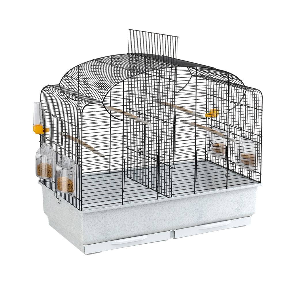 Ferplast - Ferplast Cage pour Canaris et Oiseaux Exotiques CANTO, Petite Cage de Reproduction avec Séparation et Accessoires