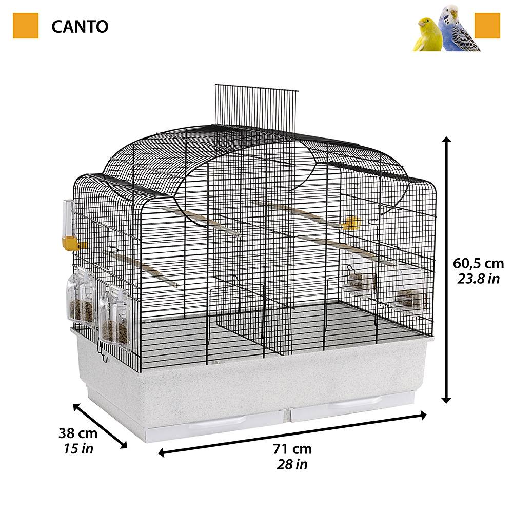Ferplast - Ferplast Cage pour Canaris et Oiseaux Exotiques CANTO, Petite Cage de Reproduction avec Séparation et Accessoires - Image 2