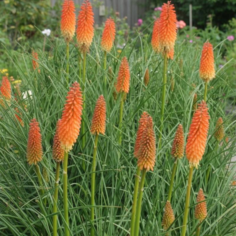 Kniphofia, Tison de Satan Alcazar à fleurs Orange/ - feuillage Caduc - Godet - 5/20 cm - Image 2
