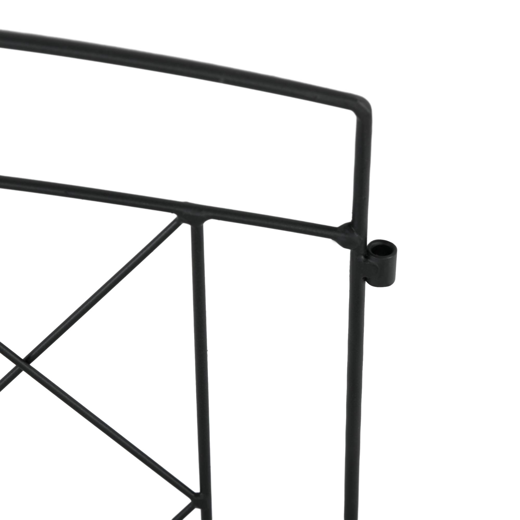 Outsunny - Lot de 5 panneaux de clôture de jardin métal noir - Outsunny - Image 4
