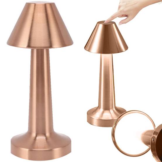 Lampe de nuit de table pour chambre à coucher lampe tactile 3 étapes sans fil - Image 1