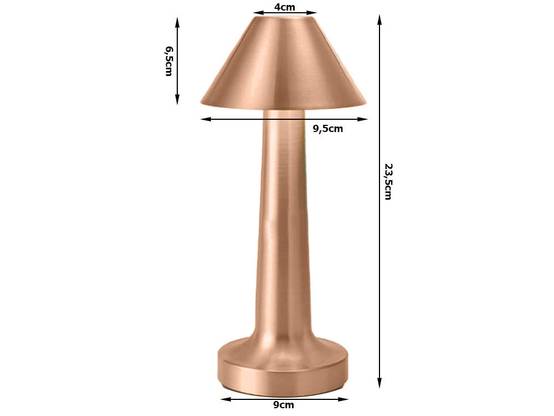 Lampe de nuit de table pour chambre à coucher lampe tactile 3 étapes sans fil - Image 2