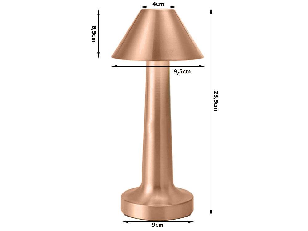 Lampe de nuit de table pour chambre à coucher lampe tactile 3 étapes sans fil - Image 2