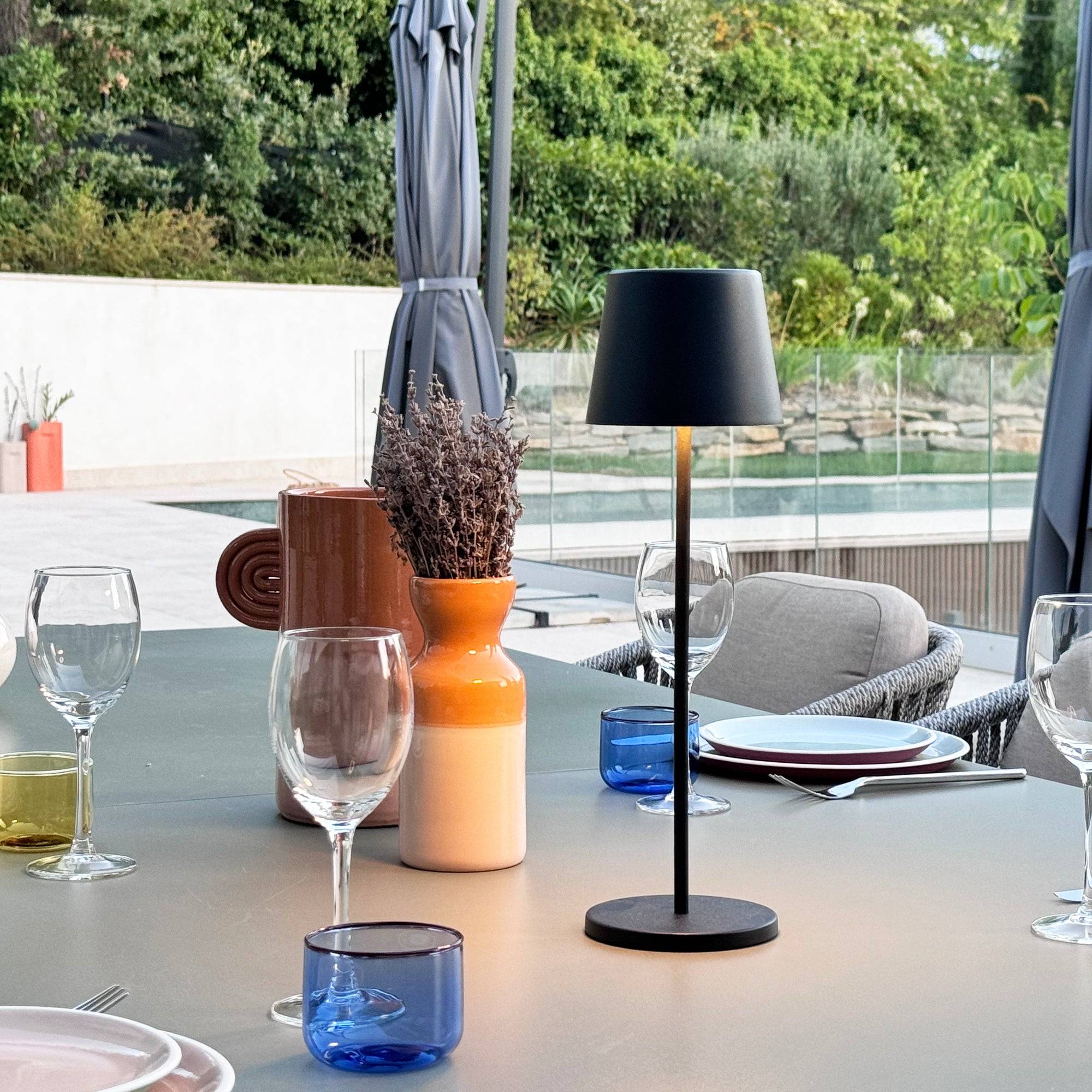 Lumisky - Lampe de table sans fil KELLY Noir H38cm - Image 4