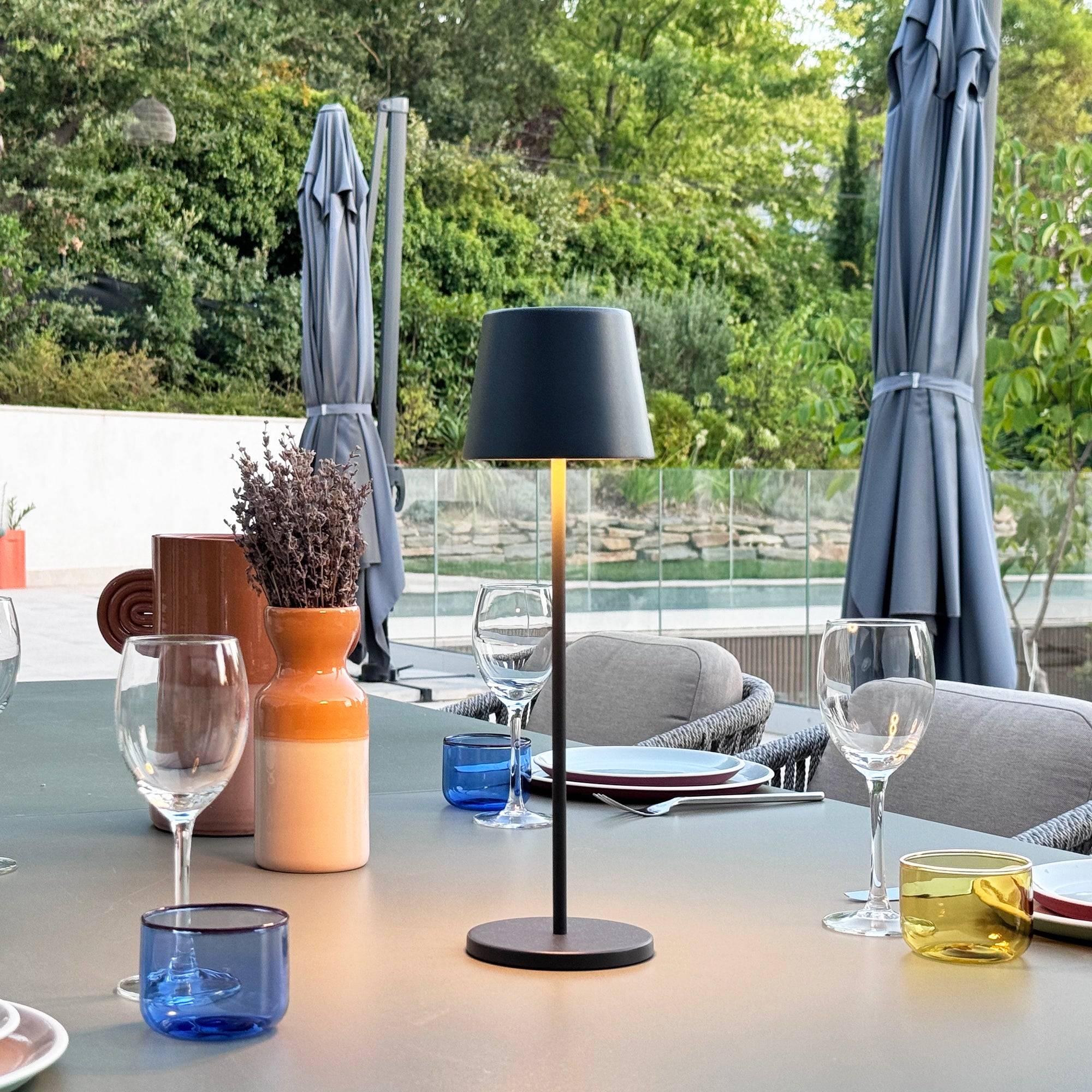 Lumisky - Lampe de table sans fil KELLY Noir H38cm - Image 7