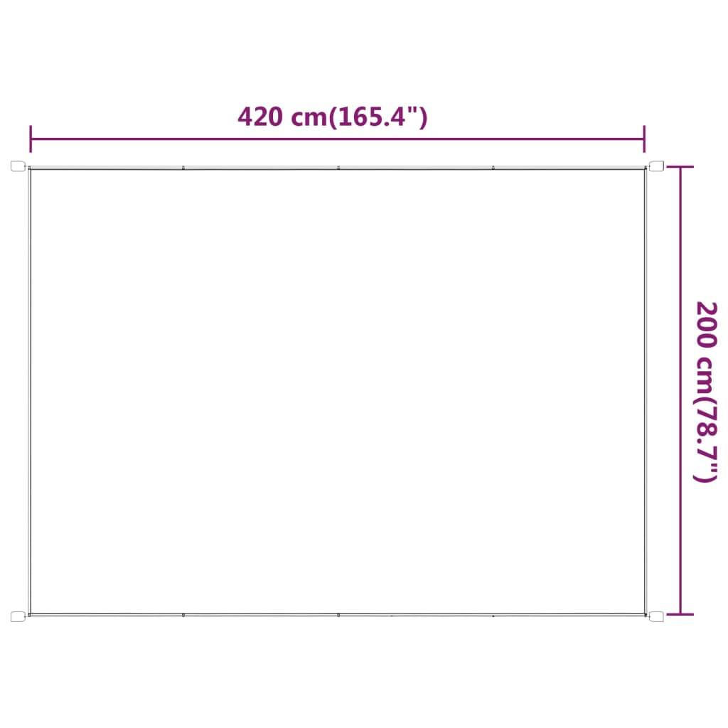 Helloshop26 - Auvent vertical 200x420 cm tissu oxford blanc - Image 3