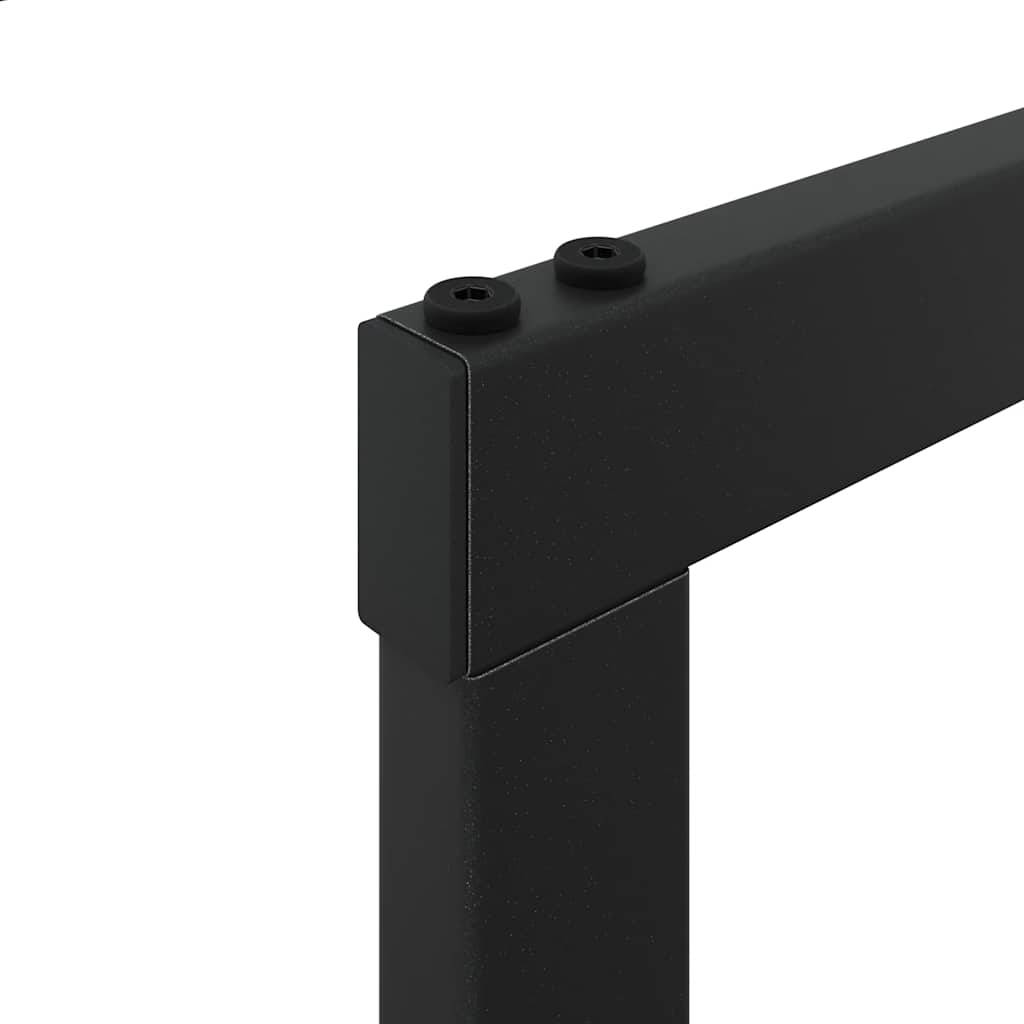 Range-bûches intérieur acier noir pour cheminée stockage bois de chauffage 110x30x61 cm - ComfortXL Outdoor Living - Image 8