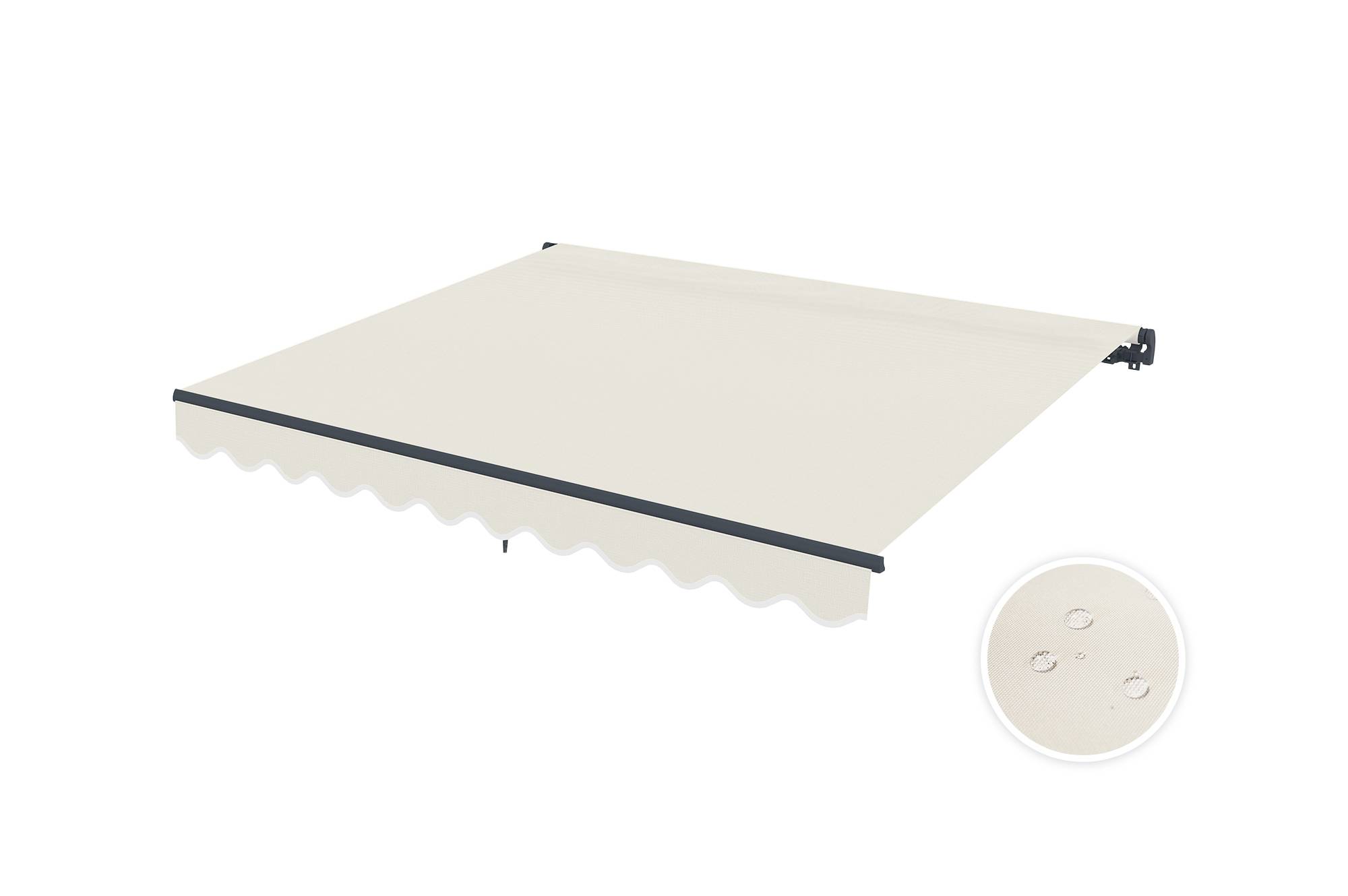 CAZEBOO - Cazeboo Store banne monobloc beige VECCHIO 3x2,5 m avec fixations plafond - Image 7