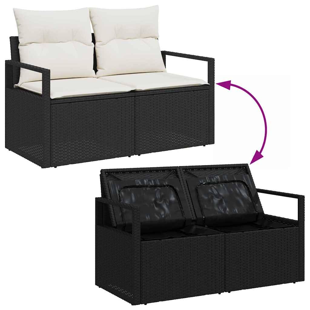 Ensemble Canapés Jardin 6 Pièces Polyrotin Noir Modulable avec Sac Imperméable – ComfortXL Outdoor Living - Image 9