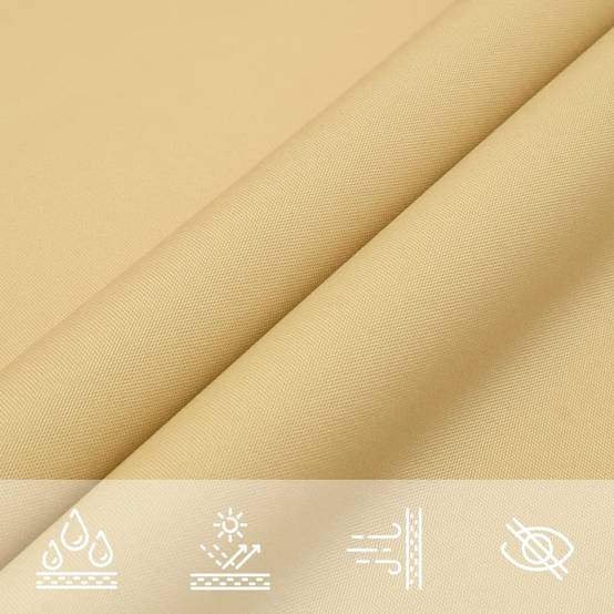 Voile d'ombrage - Voile solaire sable 3x3x3 m 100 % polyester oxford - Image 7