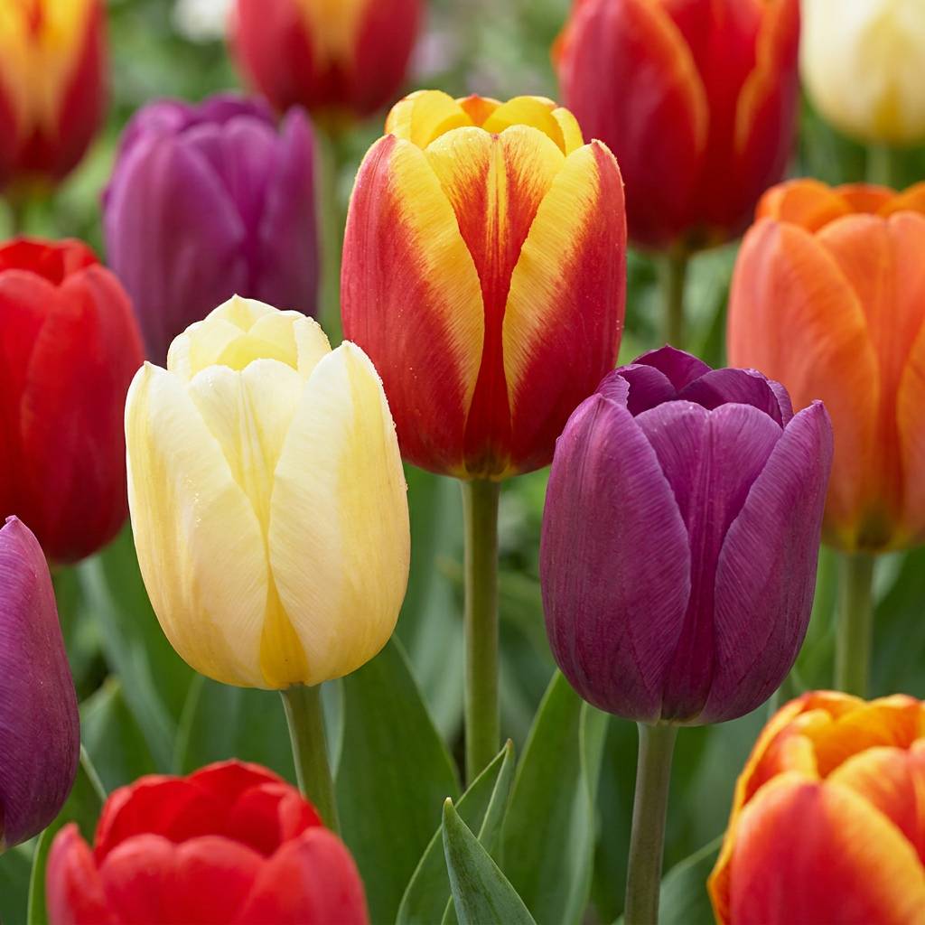 La Green Touch - Tulipe triomphe en mélange - 15 bulbes - calibre 11/12 - Image 1