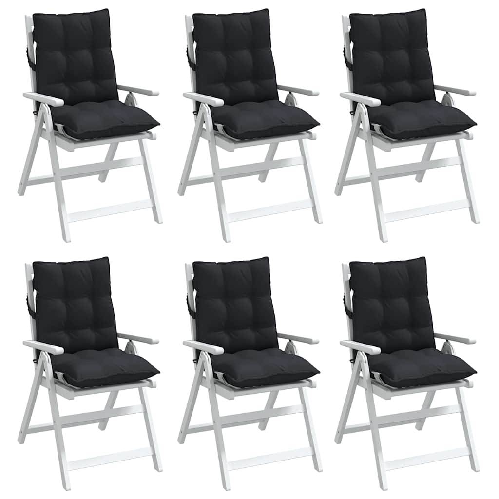 PANGIVO - Coussins de chaise à dossier bas tissu oxford noir 100 x 50 x 7 cm, poids:9.15kg - PANGIVO - Image 4