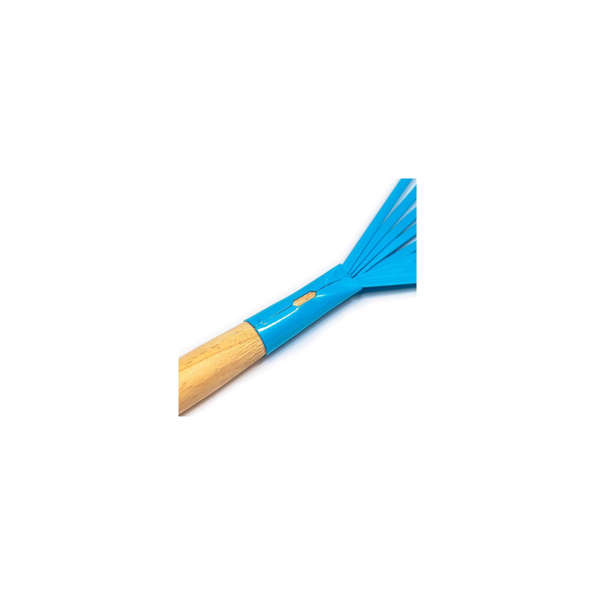 Jouet de plage - Balai à feuille pour enfant - Bleu - Manche en bois - Image 3