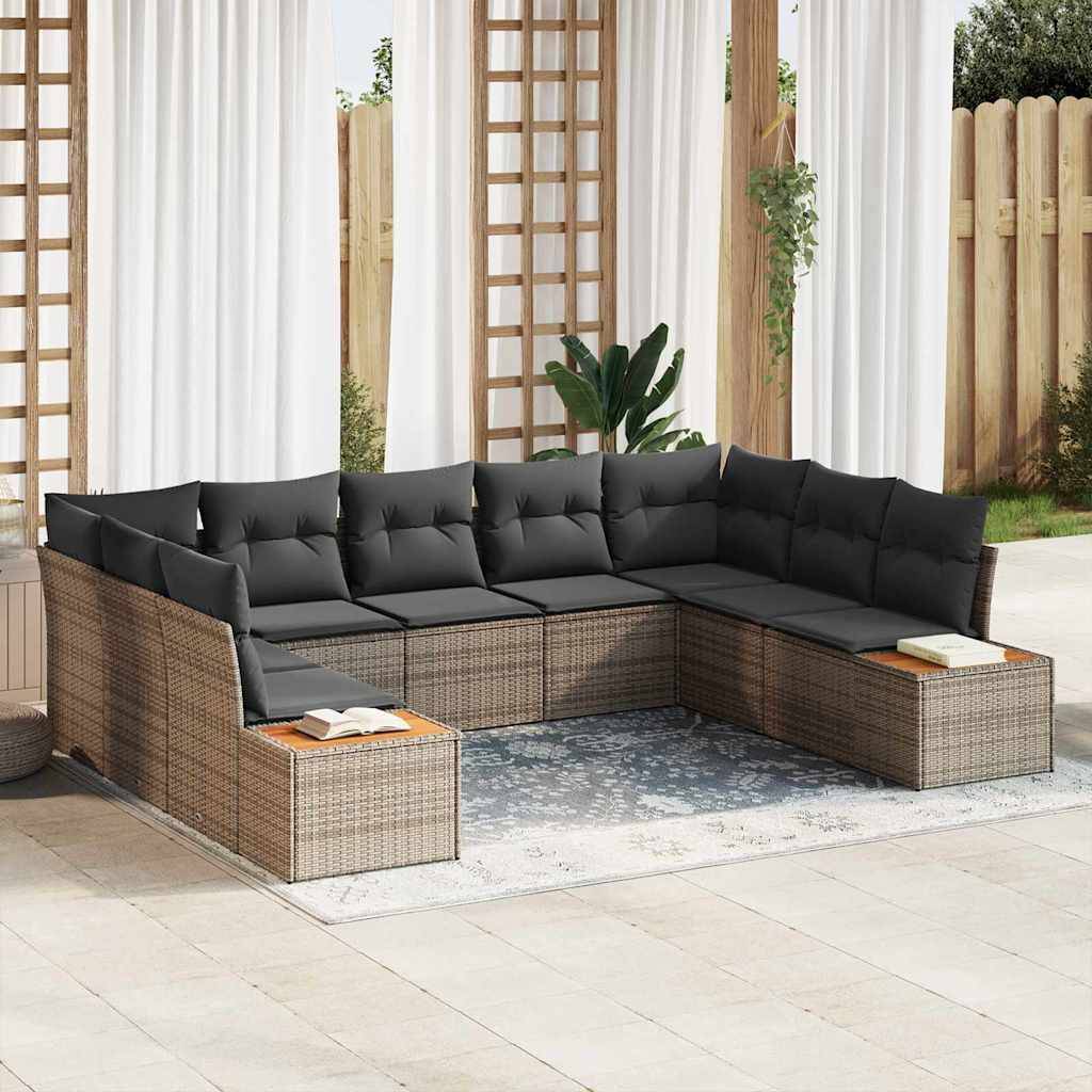 ComfortXL - Salon de jardin d'angle 9 places polyrotin Gris modulable pour terrasse – ComfortXL Outdoor Living - Image 1