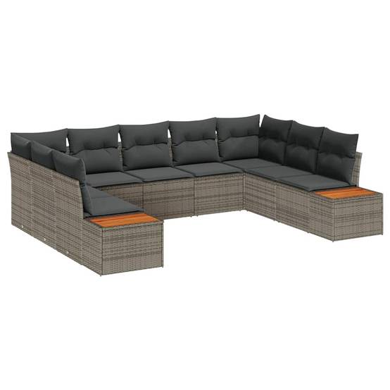 ComfortXL - Salon de jardin d'angle 9 places polyrotin Gris modulable pour terrasse – ComfortXL Outdoor Living - Image 2