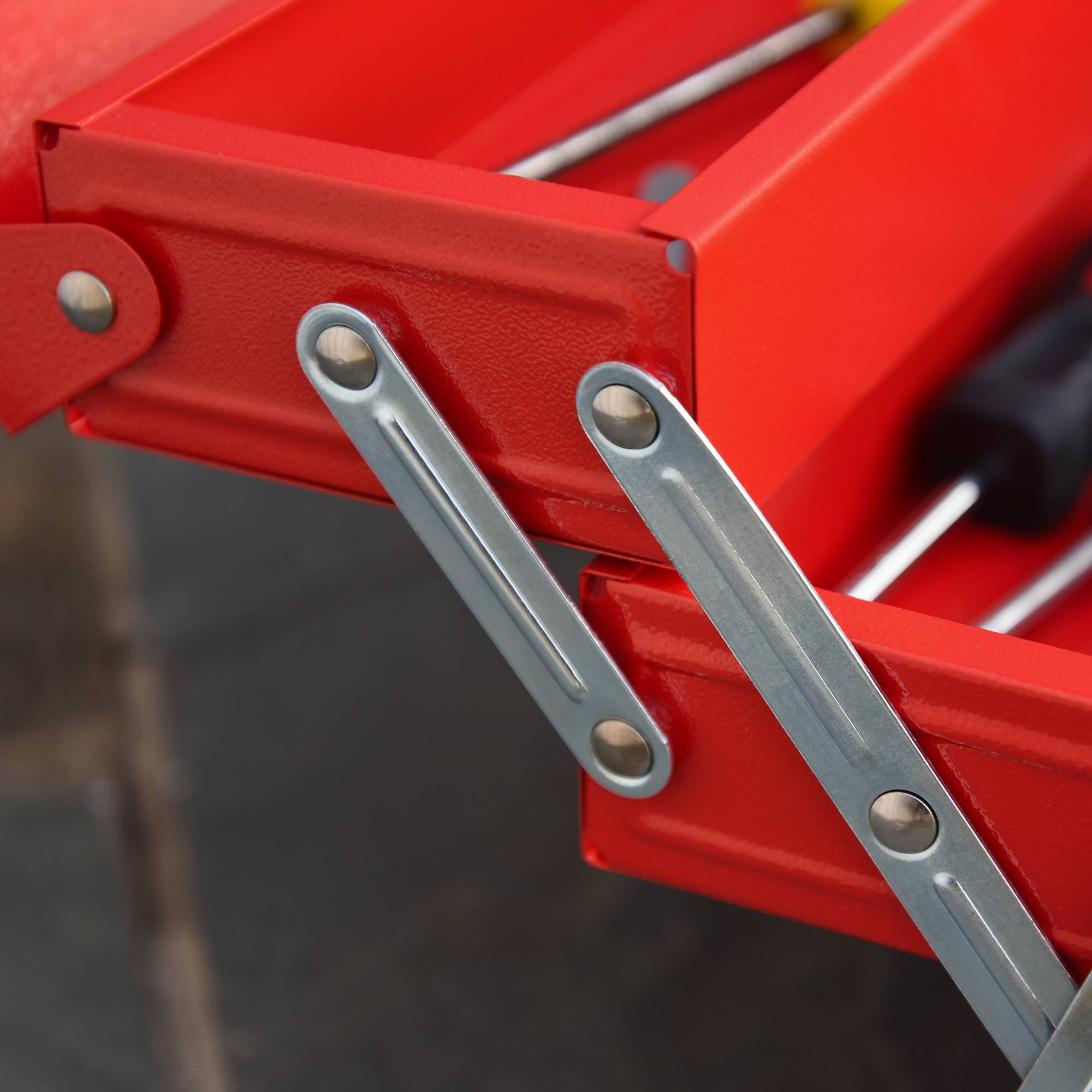 Sans Marque - Boîte à outils boîte à outils avec 5 compartiments 45 x 20 x 34,5 cm acier rouge - Image 10