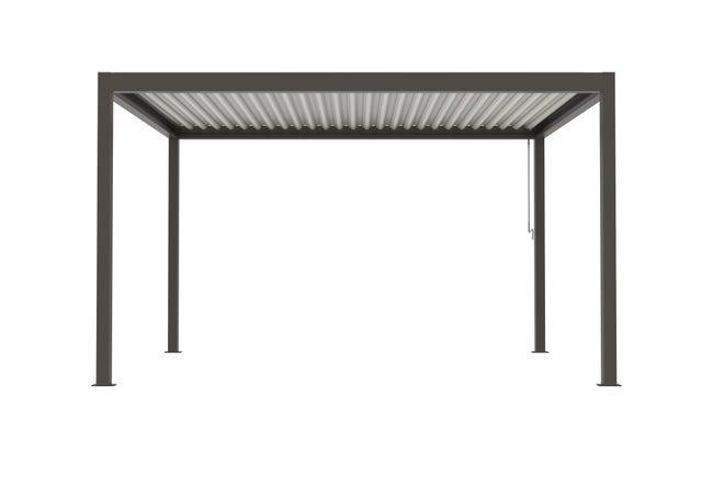 Pergola Bioclimatique Aluminium Autoportante Gris 4x3 Manuelle S ORIAL France - Image 6