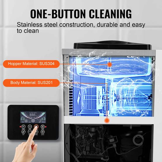VEVOR Machine à crème glacée 10 L/h 900W, 1 saveur, trémie 4L, pré-refroidissement, auto-nettoyage. - Image 4