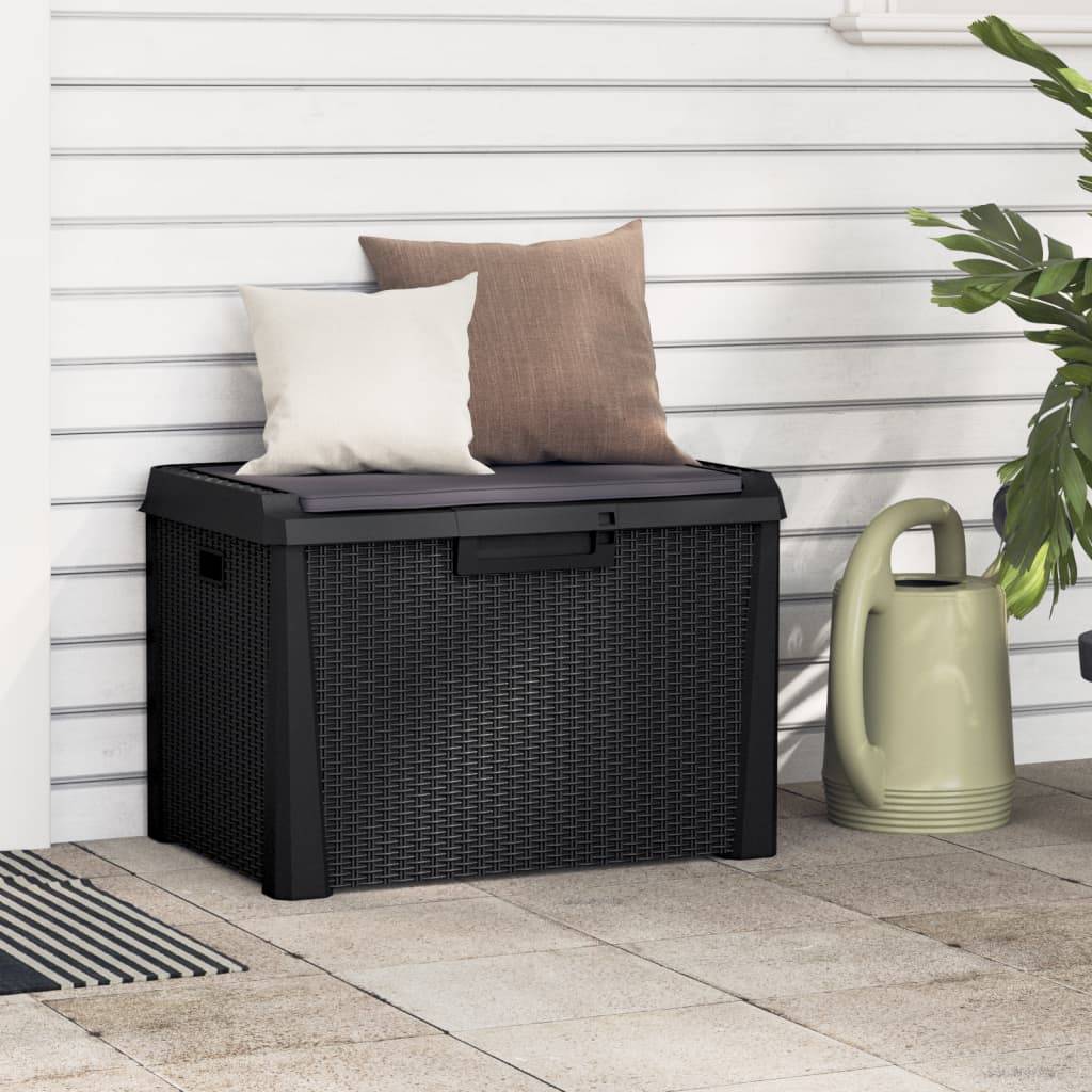 Vidaxl - Boîte de rangement jardin coussin de siège anthracite 125 L PP vidaXL 364211 - Image 1