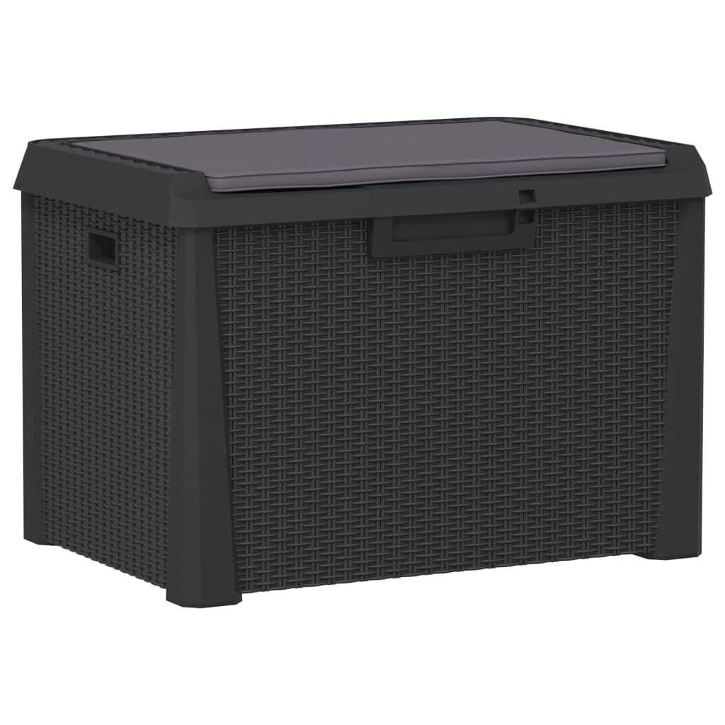 Vidaxl - Boîte de rangement jardin coussin de siège anthracite 125 L PP vidaXL 364211 - Image 2