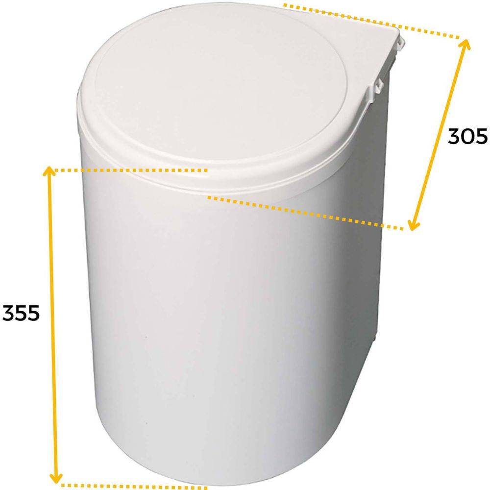 Emuca - Poubelle de recyclage à fixation sur porte 13 litres Emuca - Image 4