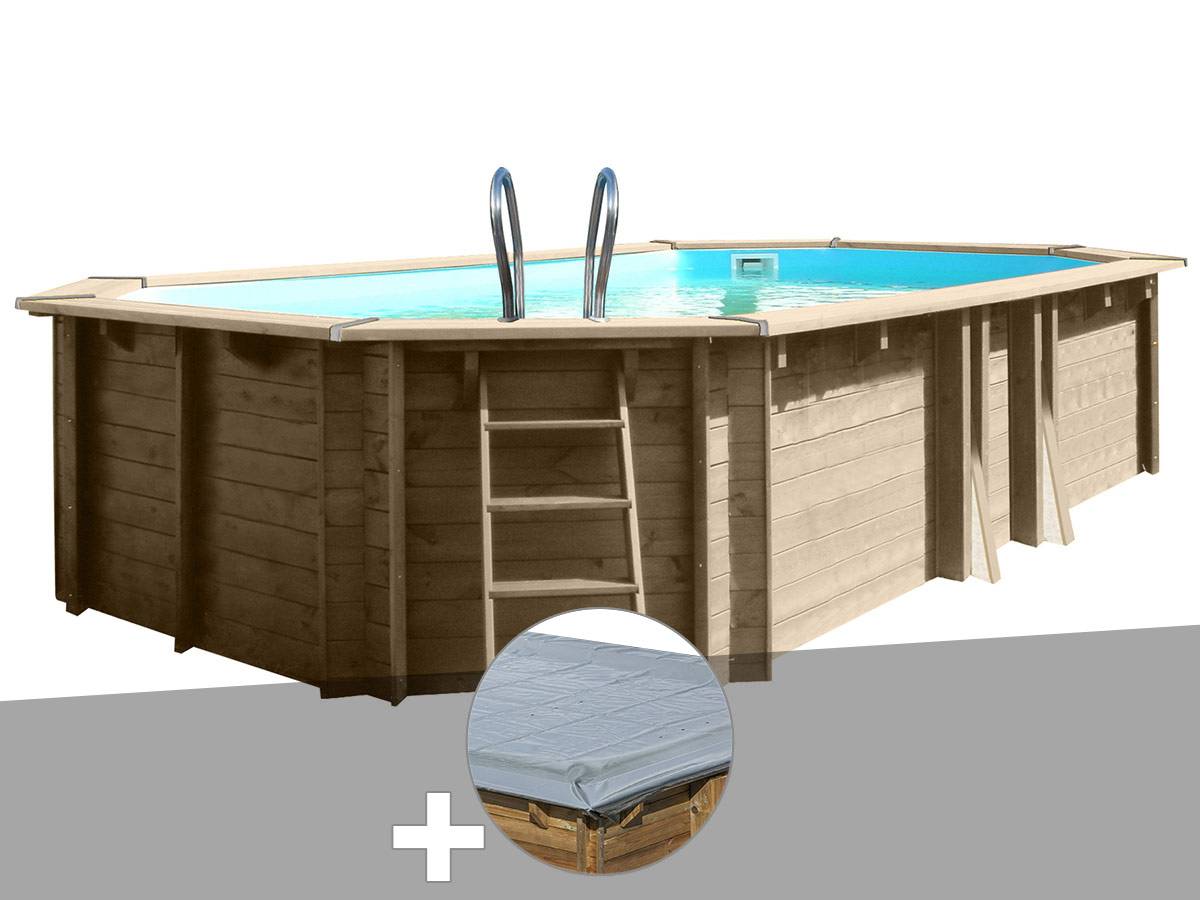 Gré - Kit piscine bois Gré Safran 2 6,20 x 3,95 x 1,36 m + Bâche hiver - Image 1