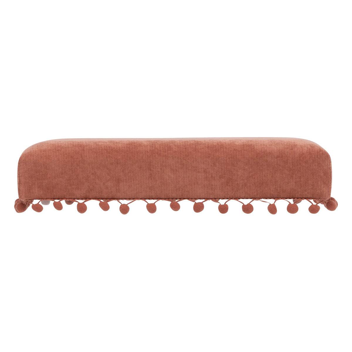 2 en 1 Pouf pliant et coffre de rangement Terracotta 40 x 39 cm - Image 3