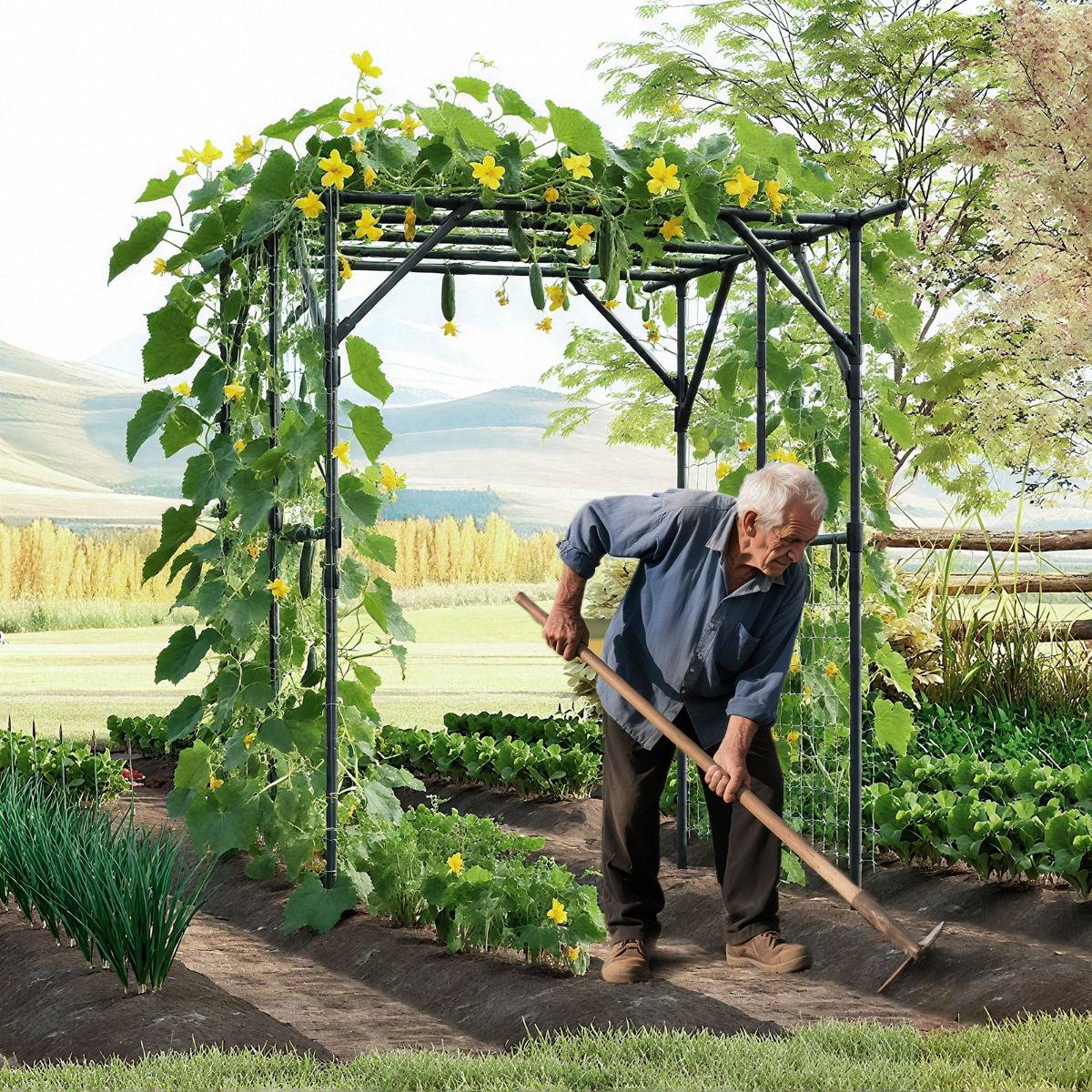 Maison Chic - Arche Treillis de Jardin pour Plantes Grimpantes Support de Vignes avec Métal 200x150x197cm Noir MAISON CHIC - Image 4