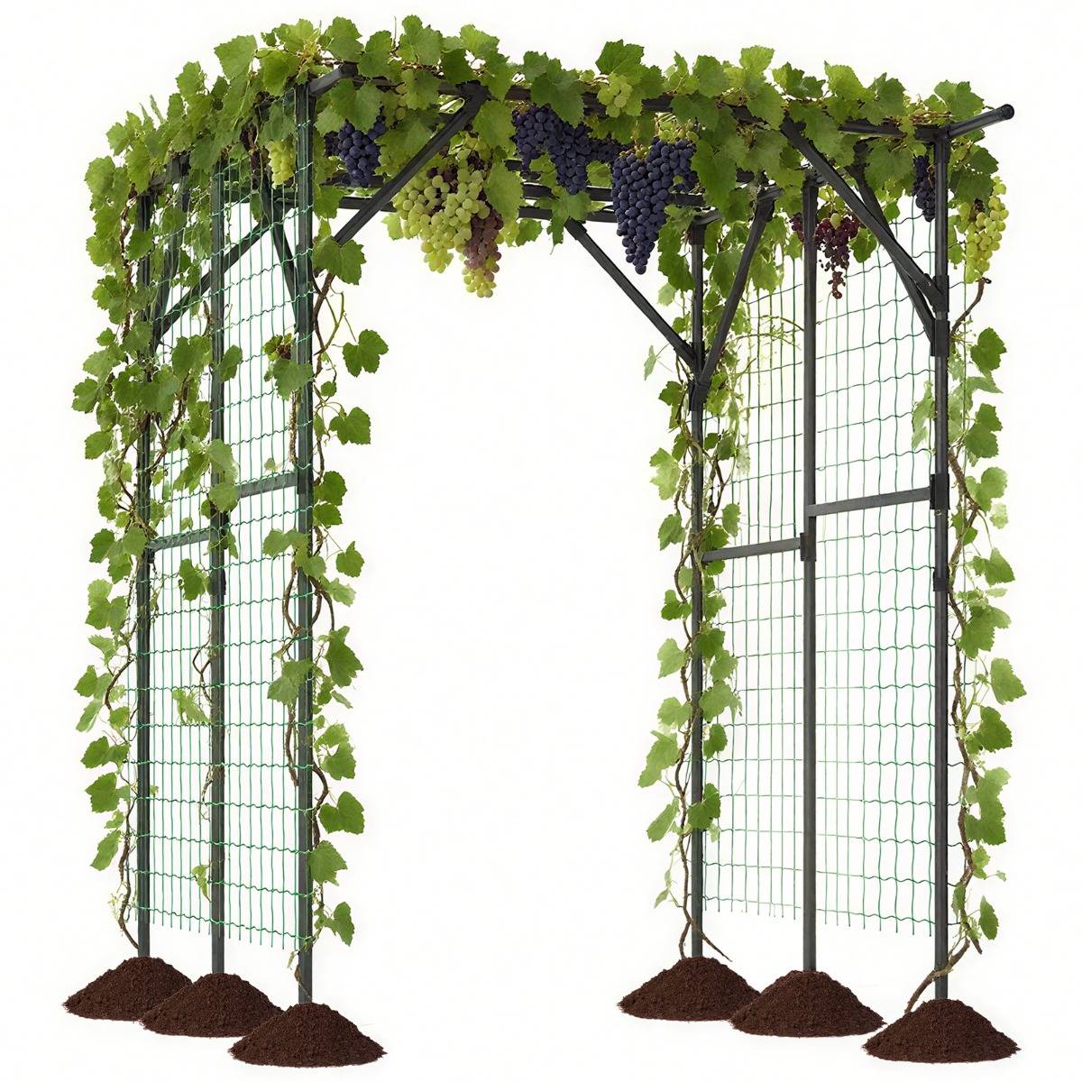 Maison Chic - Arche Treillis de Jardin pour Plantes Grimpantes Support de Vignes avec Métal 200x150x197cm Noir MAISON CHIC - Image 1