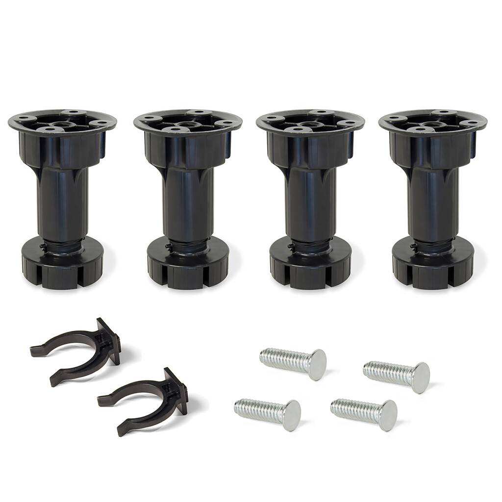 Emuca - Jeu de 4 pieds pour meubles avec base H 100mm (98-115mm) - EMUCA - 3999517 - Image 1