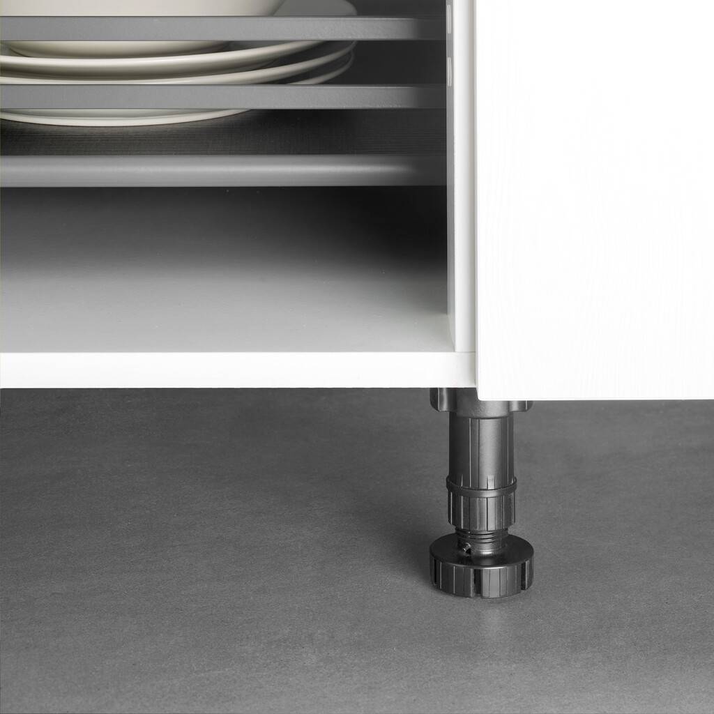 Emuca - Jeu de 4 pieds pour meubles avec base H 100mm (98-115mm) - EMUCA - 3999517 - Image 3