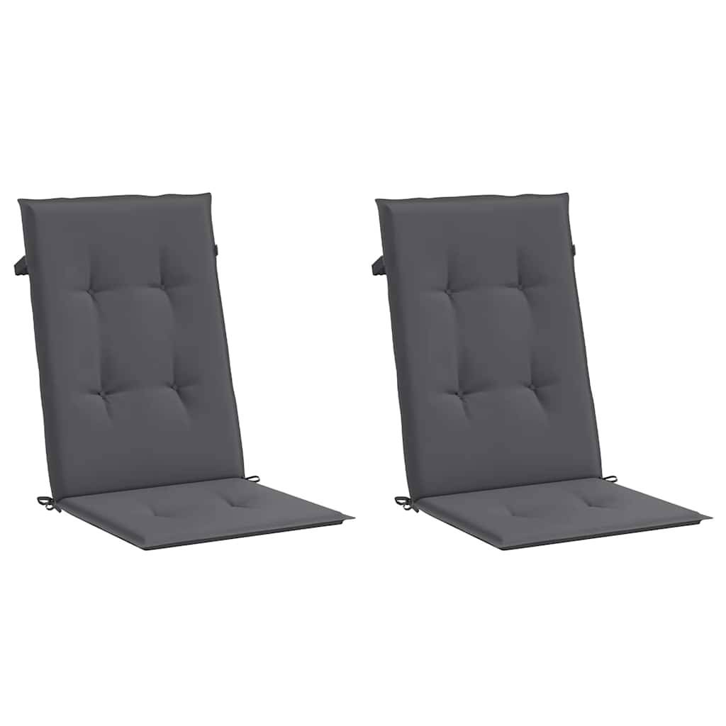 PANGIVO - Coussins de chaise de jardin dossier haut polyester anthracite 120 x 50 x 2 cm - PANGIVO - Image 3