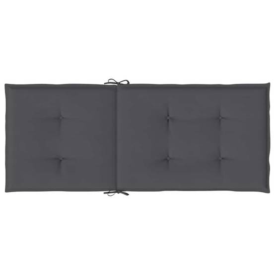 PANGIVO - Coussins de chaise de jardin dossier haut polyester anthracite 120 x 50 x 2 cm - PANGIVO - Image 7