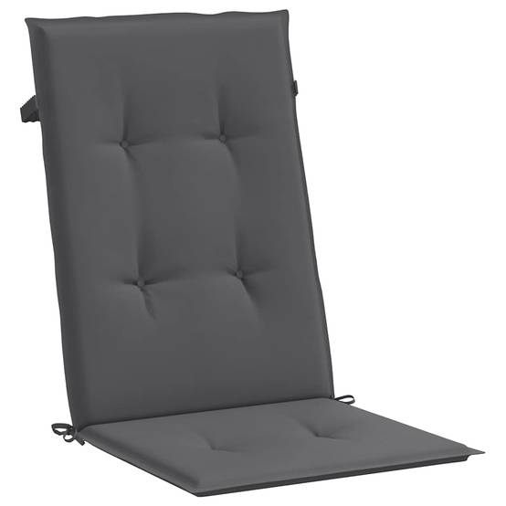 PANGIVO - Coussins de chaise de jardin dossier haut polyester anthracite 120 x 50 x 2 cm - PANGIVO - Image 5