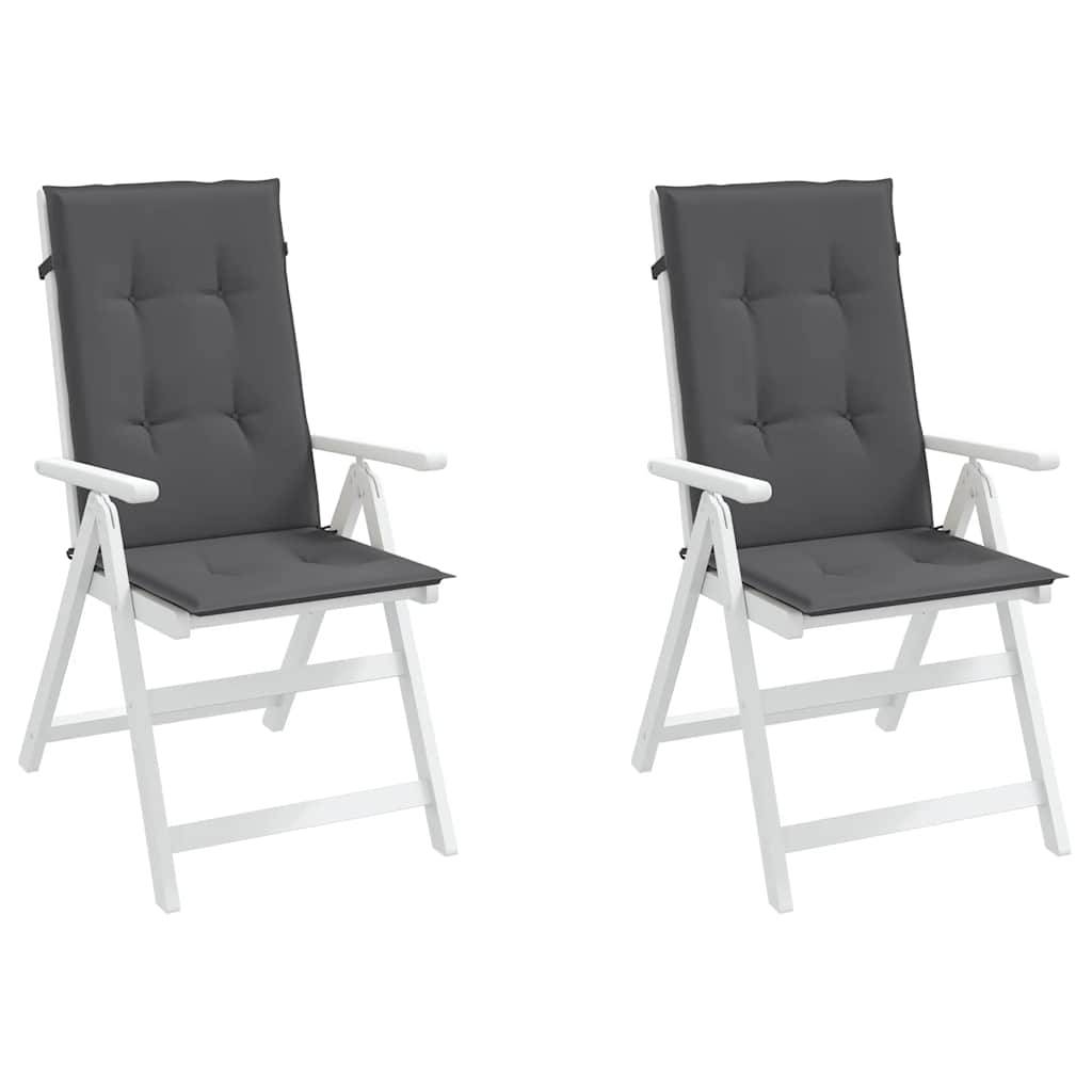 PANGIVO - Coussins de chaise de jardin dossier haut polyester anthracite 120 x 50 x 2 cm - PANGIVO - Image 4