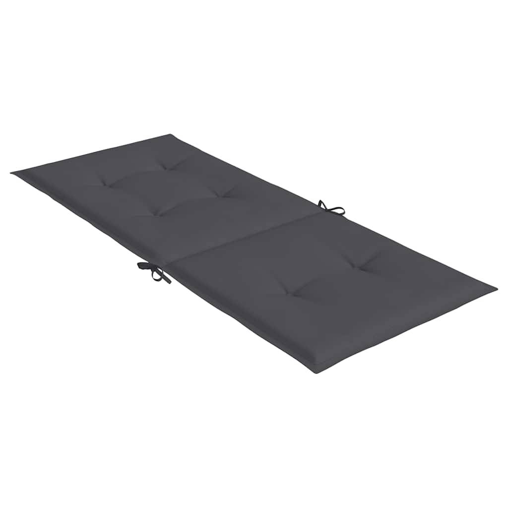 PANGIVO - Coussins de chaise de jardin dossier haut polyester anthracite 120 x 50 x 2 cm - PANGIVO - Image 6