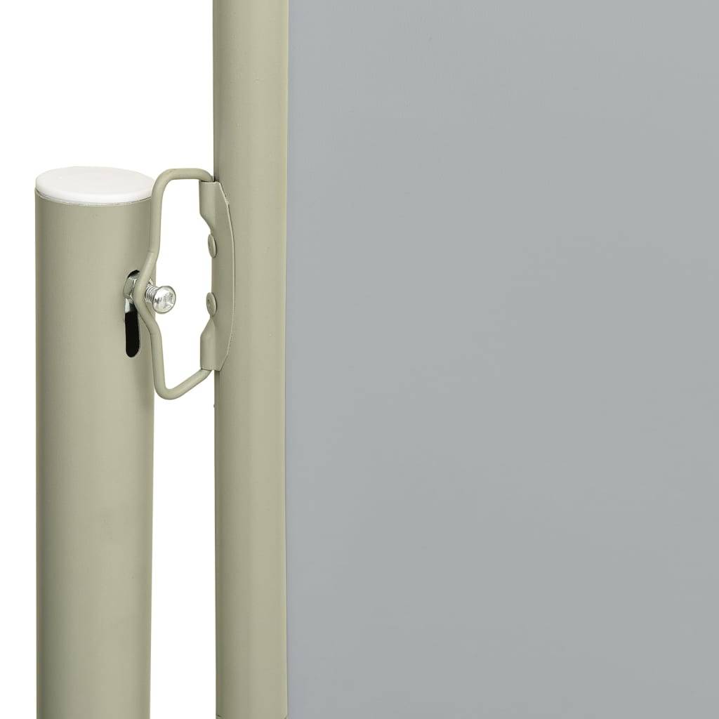 Helloshop26 - Auvent paravent store brise-vue latéral rétractable de patio jardin terrasse balcon protection visuelle écran 140 x 300 cm gris - Image 2